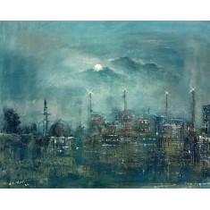 Hamid Alvi, 26 x 32 inch, Oil on Canvas, Seascape Painting, AC-HA-089 Hamid Alvi, 26 x 32 inch, Oil on Canvas, Seascape Painting, AC-HA-089